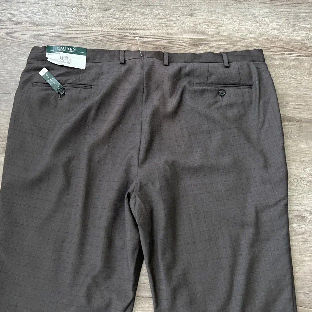 NWT Lauren Ralph Lauren Dress Pants Mens 42x32 Charcoal Gray 100% Wool
